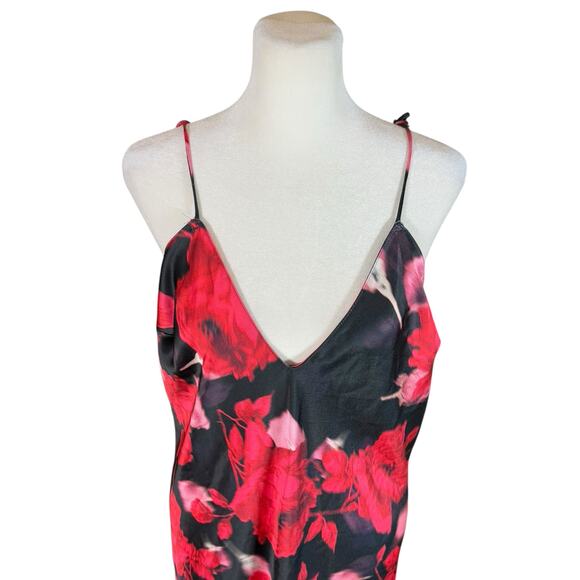 Victoria's Secret Slip Dress Women XL Maxi Satin Floral Romantic‎ Sexy Coquette - Picture 3 of 11